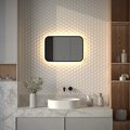 Зеркало с окантовкой Defesto Aura 60x40, LED подсветка, ИК-выключатель, тёплый белый свет DF 2972RH
