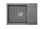 Кухонная мойка Granula Estetica ES-7003, 700x500, с крылом, кварц, Графит 7003, ГРАФИТ
