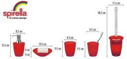 Дозатор для жидкого мыла Spirella Toronto настольный, пластик, красный 1006771