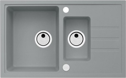 Кухонная мойка Alveus Intermezzo 70, 780x480, двойная, врезная, с крылом, серый 1119693