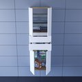 Шкаф-пенал Санта Лондон 600x1500x300, подвесной, белый 524002