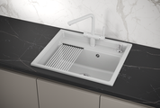 Кухонная мойка Granula Kitchen Space KS-6003, 600x510, накладная, кварц, Арктик 6003, АРКТИК