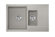 Кухонная мойка Granula Estetica ES-7808, 780x500, двойная, кварц, Базальт 7808, БАЗАЛЬТ