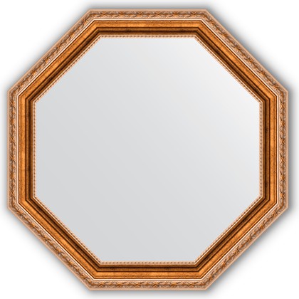 Зеркало Evoform Octagon 622x622 в багетной раме 64мм, версаль бронза BY 3725