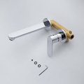 Смеситель для раковины настенный Aquatek Альфа внешняя и скрытая часть, хром AQ1913CR