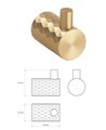 Крючок Bemeta Zyra, 25x39x40мм, светлое золото матовое 174106020