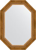 Зеркало Evoform Polygon 530x730 в багетной раме 70мм, состаренная бронза с плетением BY 7113
