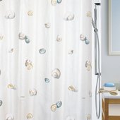 Штора для ванной Spirella Escargot, 180x200см, текстиль, бежево-серый 1040773