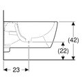 Биде подвесное Geberit iCon 355x540, закрытая форма, белый 501.898.00.1
