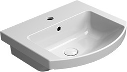 Раковина GSI Norm 500, подвесная, встраиваемая, белый глянцевый 8646111