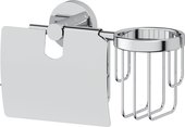 Держатель для туалетной бумаги ArtWelle Harmonia, с крышкой, для освежителя, хром HAR 051