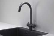 Смеситель кухонный Granula Kitchen Space KS-7104, с подключением к фильтру для питьевой воды, Чёрный матовый 7104, ЧЕРНЫЙ МАТОВЫЙ