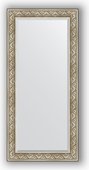 Зеркало Evoform Exclusive 800x1700 с фацетом, в багетной раме 106мм, барокко серебро BY 3606
