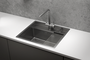 Кухонная мойка Granula Kitchen Space KS-6051, 600x510, накладная, нержавеющая сталь, Сталь сатин 6051, СТАЛЬ САТИН