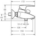 Набор смесителей для ванны, хром Hansa POLO 46410200