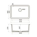 Кухонная мойка Omoikiri Torishima 67-U/I-WH Glossy, Natceramic, белый глянцевый 4993866