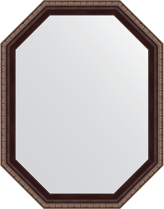 Зеркало Evoform Polygon 540x690 в багетной раме 50мм, махагон с орнаментом BY 7274