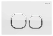 Панель смыва Aquatek клавиши квадрат, 162x244, ободок хром, белый глянец KDI-0000056