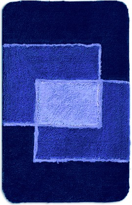 Набор из 3 синих ковриков: для ванной (50x80см), под туалет (50x40см) и на крышку унитаза (47х50см) Grund PEKING 691.93.018