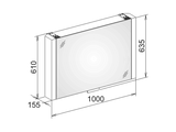 Зеркальный шкаф 100x61см однодверный с подсветкой Keuco Royal METROPOL 14002 171201