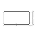 Зеркало с окантовкой Defesto Aura 120x60, LED подсветка, ИК-выключатель, тёплый белый свет DF 2978RH