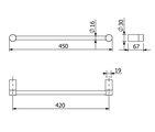 Держатель для полотенец Kludi Vela R 450, хром 5898005