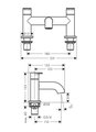 Смеситель на край ванны Hansgrohe Vernis Blend на 2 отверстия, матовый чёрный 71442670
