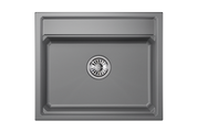Кухонная мойка Granula Kitchen Space KS-6003, 600x510, накладная, кварц, Алюминиум 6003, АЛЮМИНИУМ