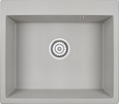 Кухонная мойка Granula 6001, 600x520, накладная, кварц, Базальт 6001, БАЗАЛЬТ