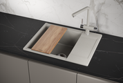 Кухонная мойка Granula Estetica ES-6202, 620x500, с крылом, кварц, Базальт 6202, БАЗАЛЬТ