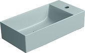 Раковина GSI Kube X 500, накладная, смеситель сбоку, Ghiaccio matte 9486015