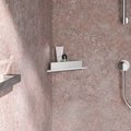 Угловая полочка для душа Keuco Aveno, со встроенным стеклоочистителем, белый матовый 14657 510100