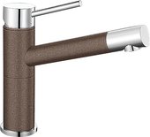 Небольшой кухонный однорычажный смеситель, хром / кофе Blanco ALTA Compact 515324
