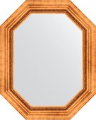 Зеркало Evoform Polygon 610x760 в багетной раме 88мм, римское золото BY 7162