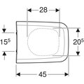 Крышка-сиденье Geberit iCon Square SoftClose с металлическими петлями 571910000