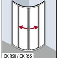 Душевой уголок Kermi Cada XS CK R50, 90x90см, раздвижные двери, прозрачное стекло CKR5009020VPK