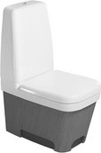 Унитаз напольный, отделка "Дуб", выпуск Vario, комплект (чаша, бачок, сиденье с микролифтом) Duravit ESPLANADE 214709