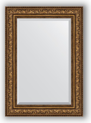 Зеркало Evoform Exclusive 700x1000 с фацетом, в багетной раме 109мм, виньетка состаренная бронза BY 3453