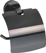 Держатель туалетной бумаги Bemeta Hematit, с крышкой, антрацит глянцевый 159112012