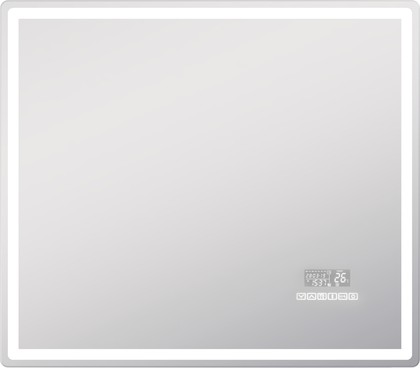 Зеркало Vigo Geometry Media Voice 1000x700 LED-подсветка, подогрев, голосовое управление, Bluetooth, дата, время 050