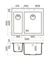 Кухонная мойка Omoikiri Bosen 59-2-DC, гранит, тёмный шоколад 4993223