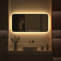 Зеркало с окантовкой Defesto Aura 120x60, LED подсветка, сенсорный выключатель, тёплый белый свет DF 2978SH