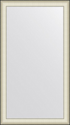 Зеркало Evoform Definite 78x138, в багетной раме, белая кожа с хромом 78мм BY 7634