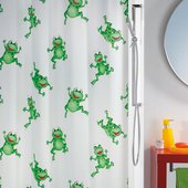 Штора для ванны 180x200см зелёная Spirella FROGTIME 1006487