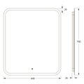 Зеркало с матированием и LED-подсветкой Defesto, 23W, 60x70см, ИК-выключатель, нейтральный белый свет DF 3806R