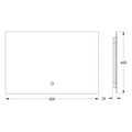 Зеркало с фацетом Defesto Glow 60x40, LED подсветка, сенсорный выключатель, нейтральный белый свет DF 2502SH