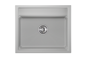 Кухонная мойка Granula Kitchen Space KS-6003, 600x510, накладная, кварц, Арктик 6003, АРКТИК