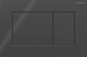 Смывная клавиша для унитаза Geberit Sigma01, квадратное исполнение, двойной смыв, чёрный глянцевый 115.660.DW.1