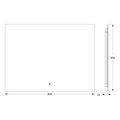 Зеркало с фацетом Defesto Glow 80x60, LED подсветка, ИК-выключатель, нейтральный белый свет DF 2507RH