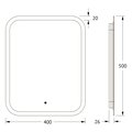 Зеркало с матированием и LED-подсветкой Defesto, 15W, 40x50см, ИК-выключатель, тёплый белый свет DF 3811R